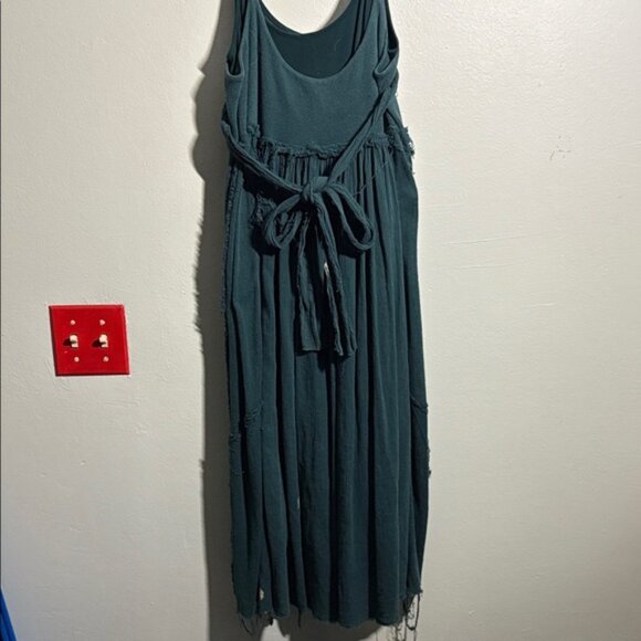 Rare vintage free people distressed slip midi Dress with crochet detail M FIRM - Picture 4 of 9